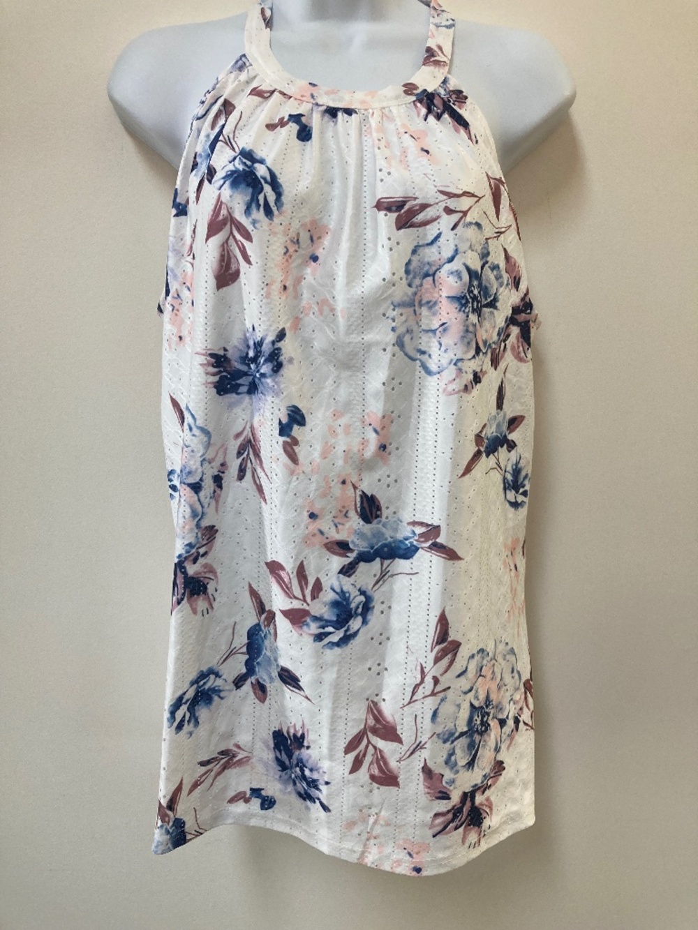 Flowy Floral Halter Top, Size L